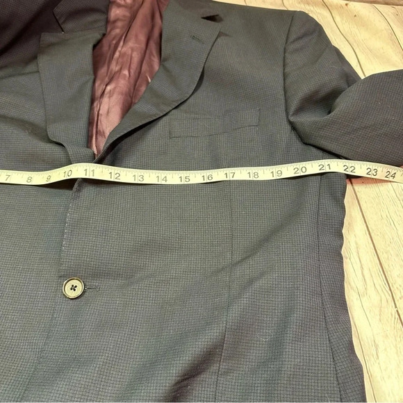 cremieux collection blazer suit jacket wool navy grey 42L - Picture 8 of 9